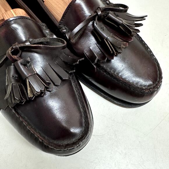 VERY GOOD VTG Timberland Tassel Loafer Kiltie Made Hampton, NH USA Burgundy 12 main image 11